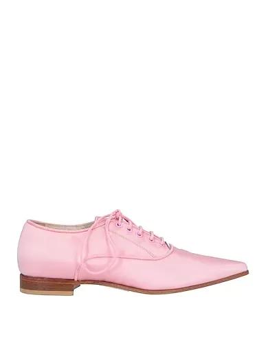 Pink Satin Laced shoes