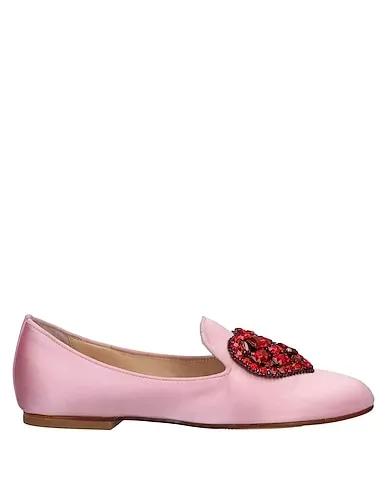 Pink Satin Loafers
