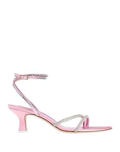 Pink Satin Sandals