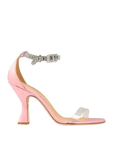 Pink Satin Sandals