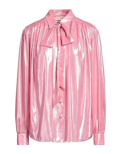 Pink Satin Shirts & blouses with bow