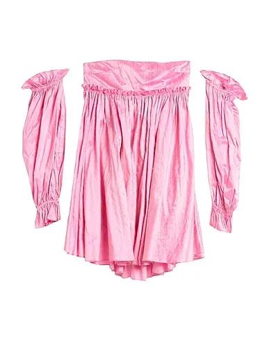 Pink Silk shantung Short dress