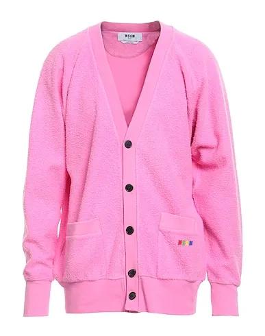 Pink Sweatshirt Cardigan