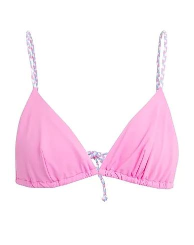 Pink Synthetic fabric Bikini RECYCLED POLY BRAID BIKINI TOP

