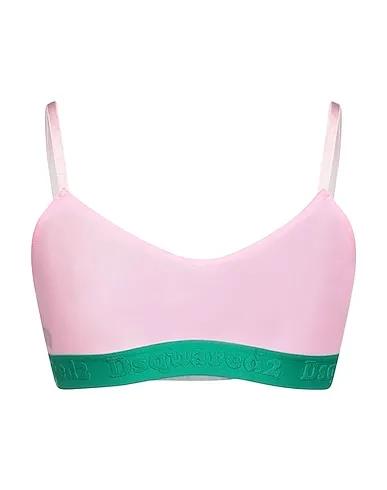 Pink Synthetic fabric Bra