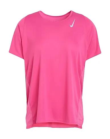 Pink Synthetic fabric T-shirt W NK FAST DF SS TOP
