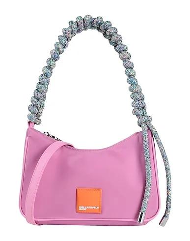Pink Techno fabric Handbag NYLON SM SHB PATCH + STRAP
