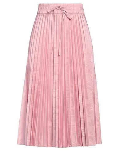 Pink Techno fabric Midi skirt