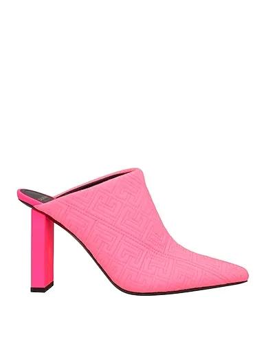 Pink Techno fabric Mules and clogs