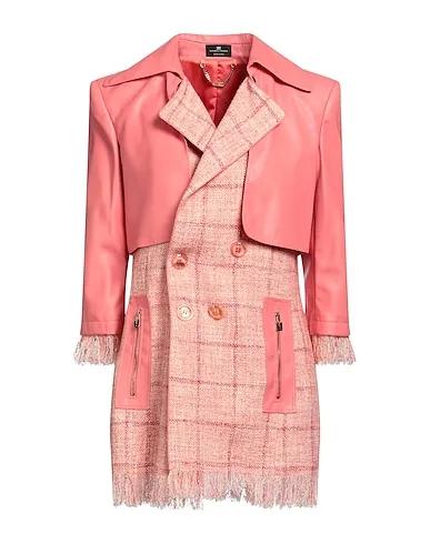 Pink Tweed Double breasted pea coat