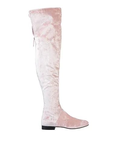 Pink Velvet Boots