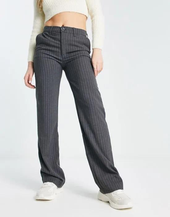 pinstripe pants in gray - part of a set