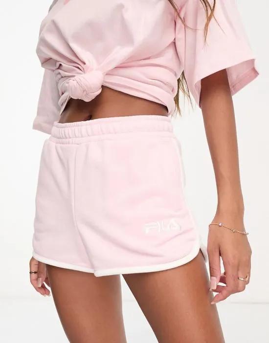 piping shorts in pink