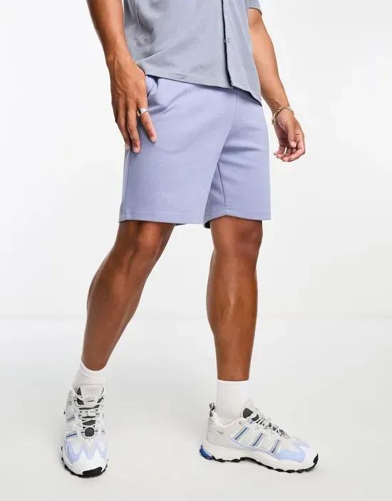pique shorts in light blue - part of a set