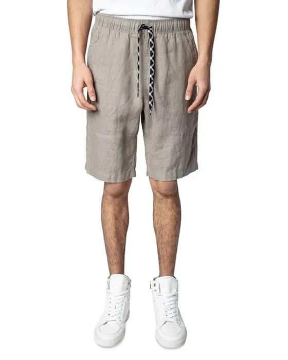 Pixels Khaki Bermuda 9" Shorts