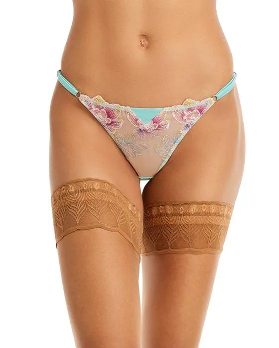 Pixie Floral Embroidered Cheeky Thong