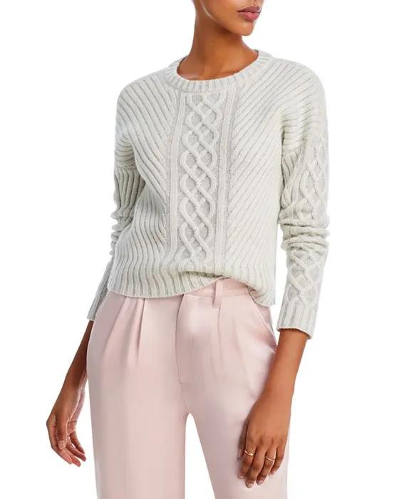 Plaited Cable Cashmere Sweater - 100% Exclusive