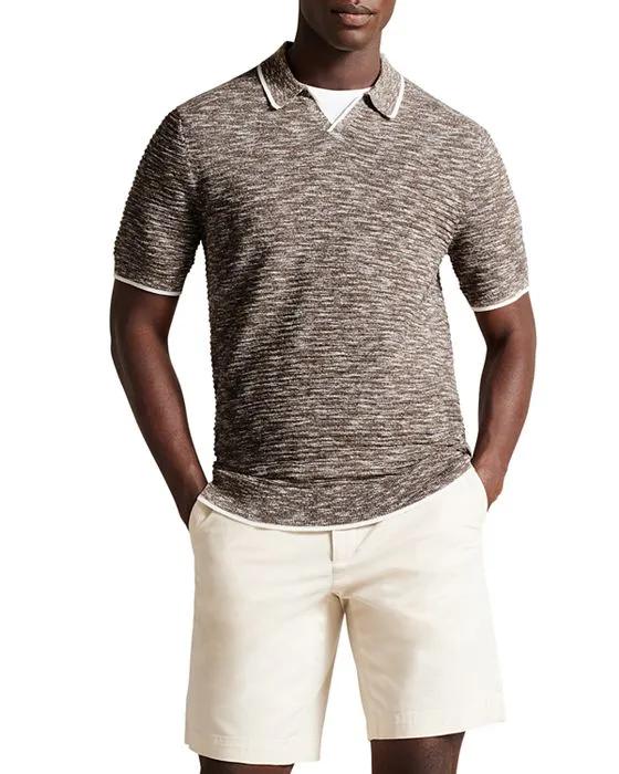 Plantr Marled Regular Fit Open Collar Polo Shirt