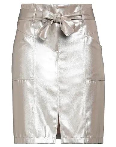 Platinum Crêpe Mini skirt