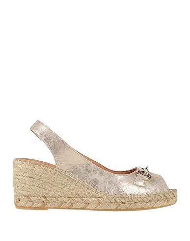 Platinum Leather Espadrilles