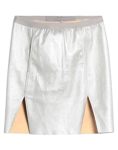 Platinum Leather Mini skirt