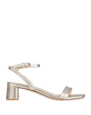 Platinum Leather Sandals