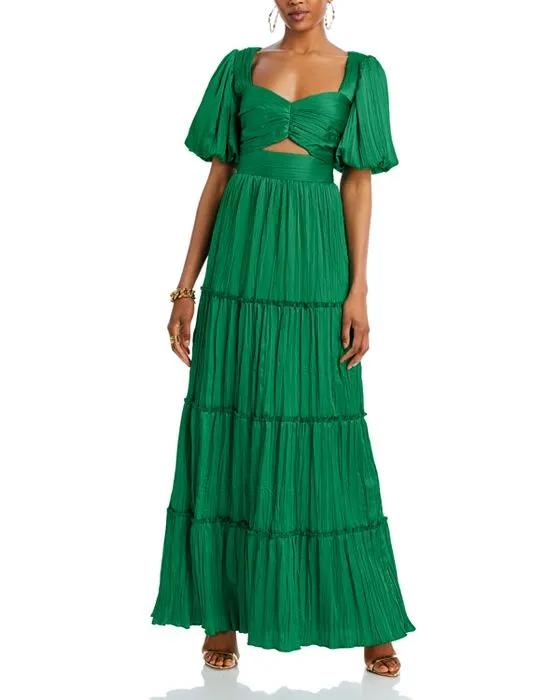 Pleated Cutout A Line Dress - 100% Exclusive 