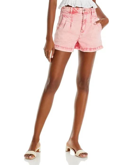Pleated Denim Shorts - 100% Exclusive