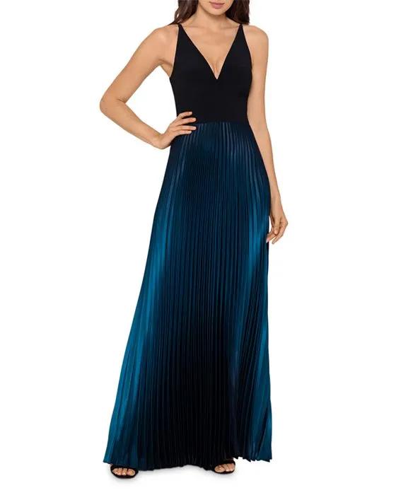 Pleated Shimmer Gown - 100% Exclusive
