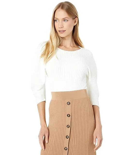 Pleated Sweater Top