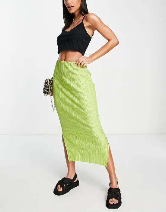 plisse skirt in green - part of a set
