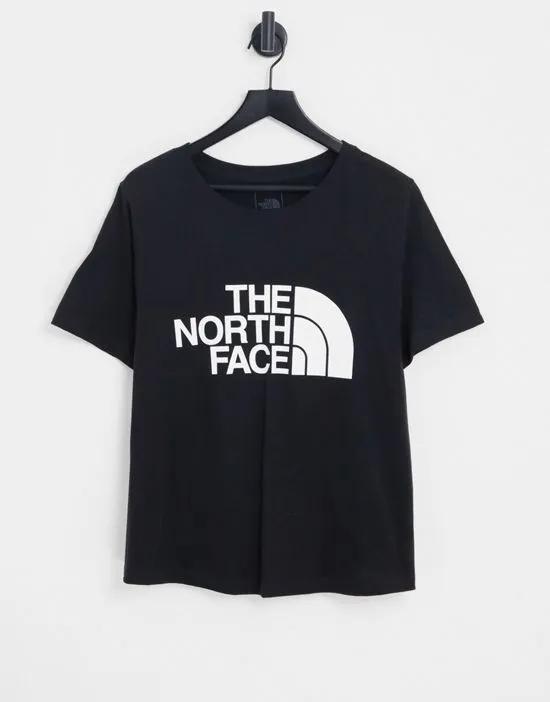 Plu Half Dome logo T-shirt in black