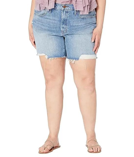 Plus Curvy 5" Relaxed Shorts in Brockport Wash