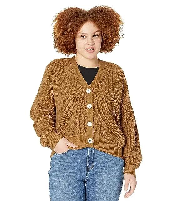 Plus Greywood Crop Cardigan Sweater
