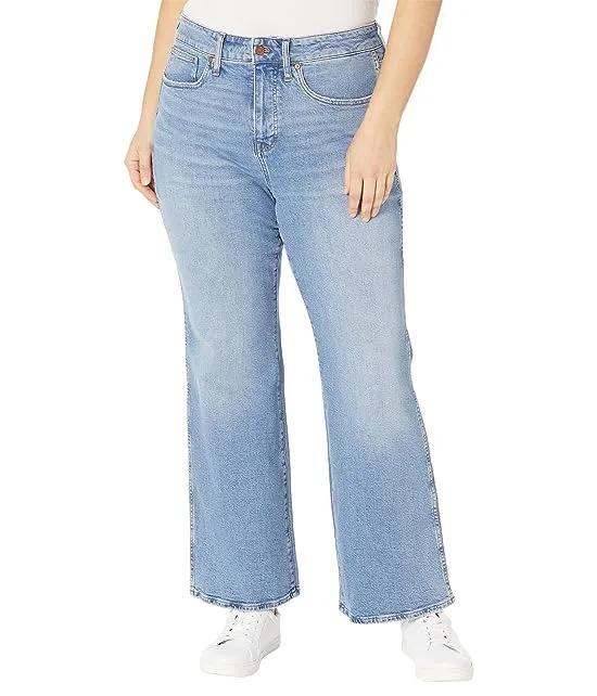 Plus High-Rise Flare Jeans in Caine Wash