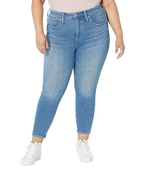 Plus Size 10" High-Rise Skinny Crop Jeans in Sheffield Wash