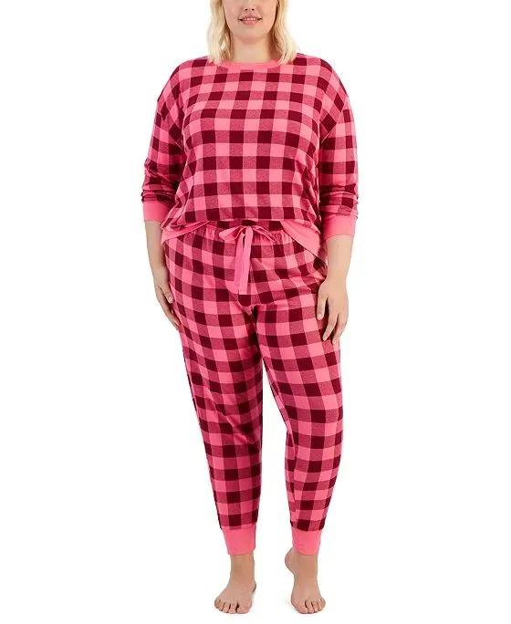 Plus Size 2-Pc. Printed Supersoft Packaged Pajama Set, Created for Macy's