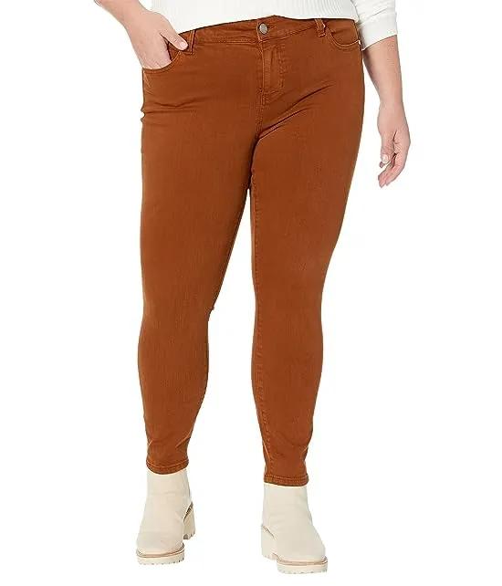 Plus Size Abby Ankle Skinny 28" in Cognac