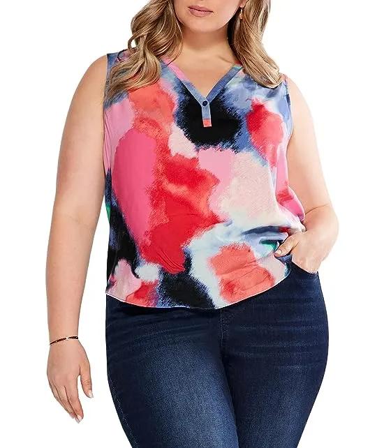 Plus Size Abstract Art Tank