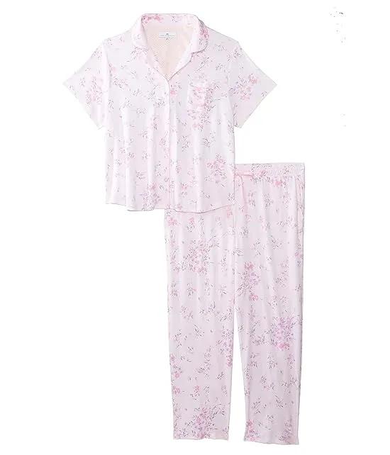 Plus Size Blossom Short Sleeve Printed Girlfriend PJ Set