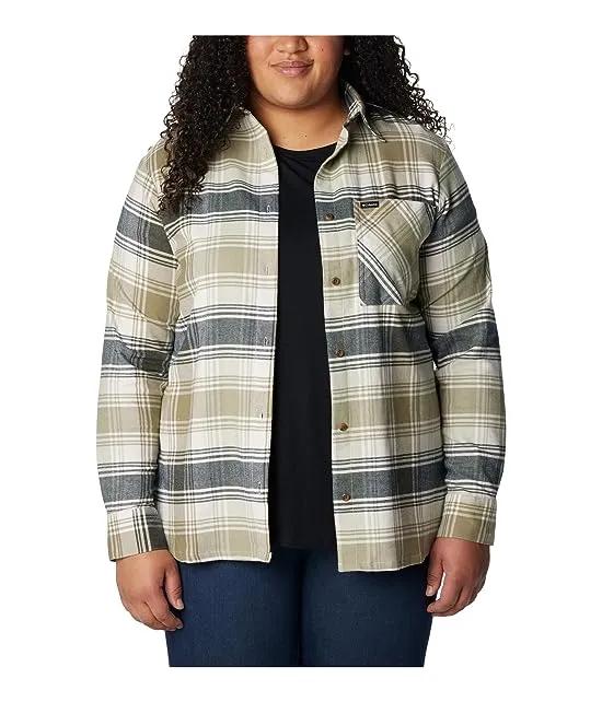 Plus Size Calico Basin™ Flannel Long Sleeve Shirt