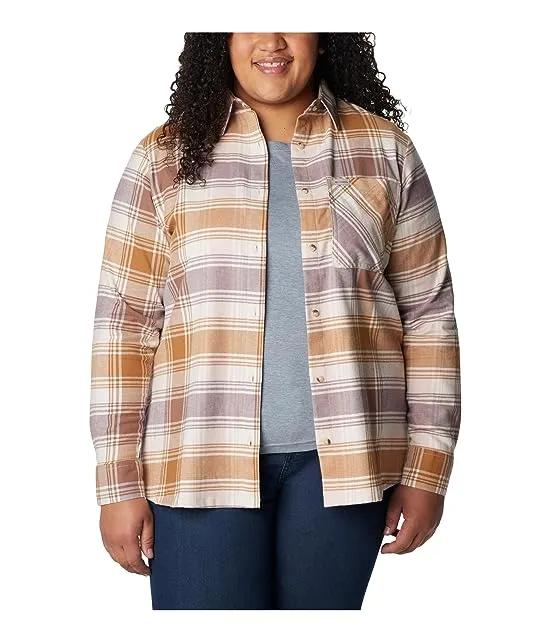 Plus Size Calico Basin™ Flannel Long Sleeve Shirt