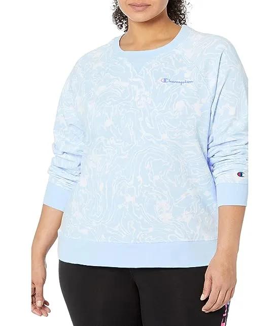 Plus Size Campus French Terry Crew