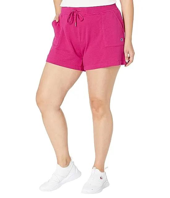 Plus Size Campus French Terry Shorts