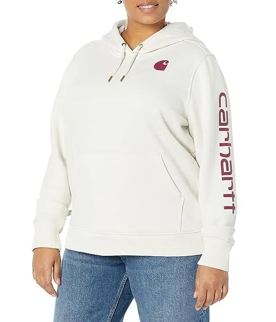 Plus Size Clarksburg Sleeve Logo Hooded Sweatshirt