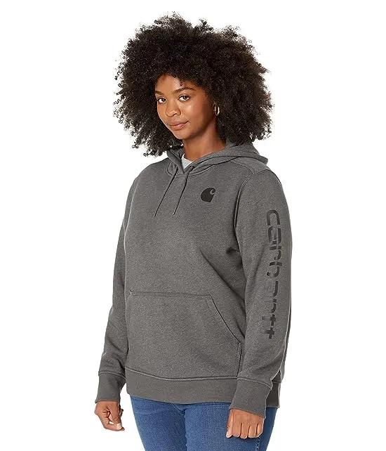 Plus Size Clarksburg Sleeve Logo Hooded Sweatshirt
