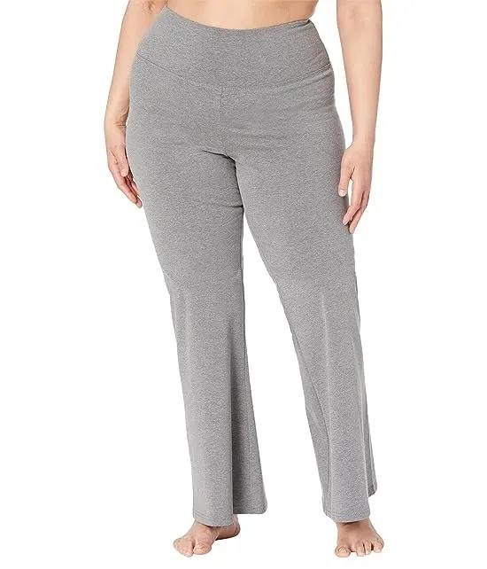 Plus Size Cotton Stretch Yoga Flare Pants