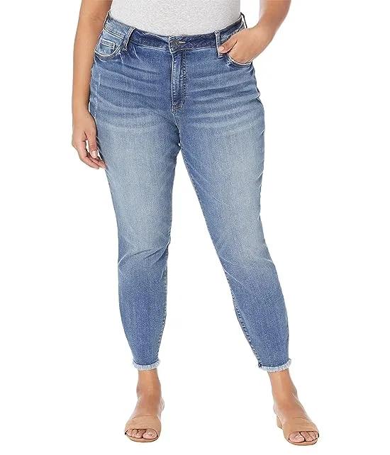 Plus Size Donna High-Rise Ankle Skinny w/ Fray Hem in Always