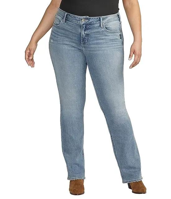 Plus Size Elyse Mid-Rise Slim Bootcut Jeans W03601ECF291