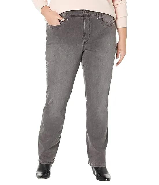 Plus Size High-Rise Marilyn Straight Hollywood Waistband in Smokey Mountain